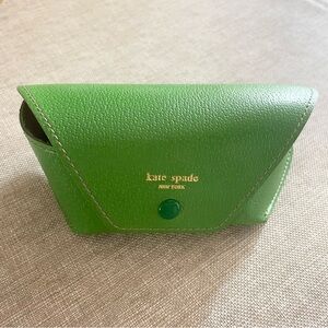 Kate Spade Green Leather Wide Eye Glasses Case